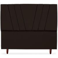 Cabeceira Casal 140cm Bell Suede Marrom Rm Marrom - 3