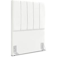 Cabeceira Solteiro 90cm Allia Suede Branco Rm Branco - 1
