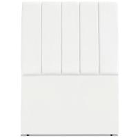 Cabeceira Solteiro 90cm Allia Suede Branco Rm Branco - 3