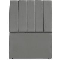 Cabeceira Solteiro 90cm Allia Suede Cinza Rm Cinza - 3
