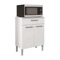 Balcão Multiuso Para Forno Microondas 2 Portas E 1 Gaveta Diamond Branco - Pallazio - 1