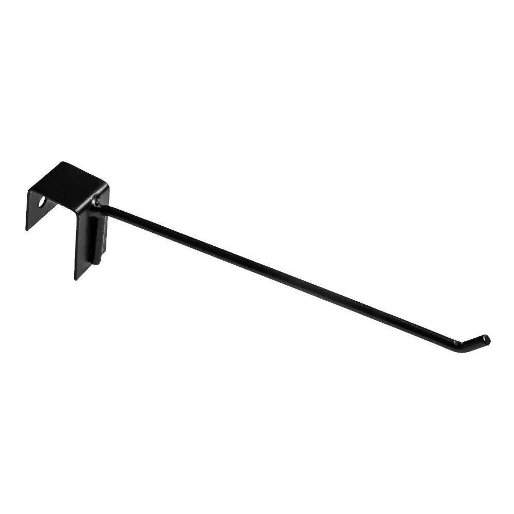Kit 12 Ganchos 30cm Simples Pretos New Plus Para Organização De Gôndolas E Prateleiras Sa Gondolas - 4