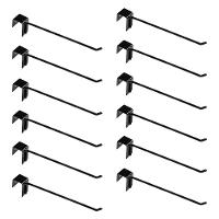Kit 12 Ganchos 30cm Simples Pretos New Plus Para Organização De Gôndolas E Prateleiras Sa Gondolas - 1