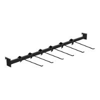 Kit - Régua Para Organização De Gondola 91cm + 6 Ganchos Simples Preto New Plus - Sa Gondolas - 1