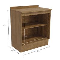 Balcão Com Tampo 80cm Botanic 2 Portas Kappesberg Nogueira E Fendi - 3