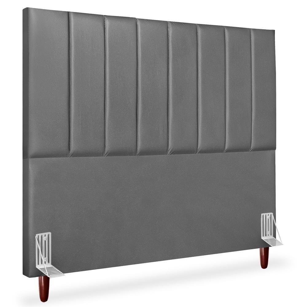 Cabeceira Casal 140cm Arlla Corano Cinza Rm Cinza - 1