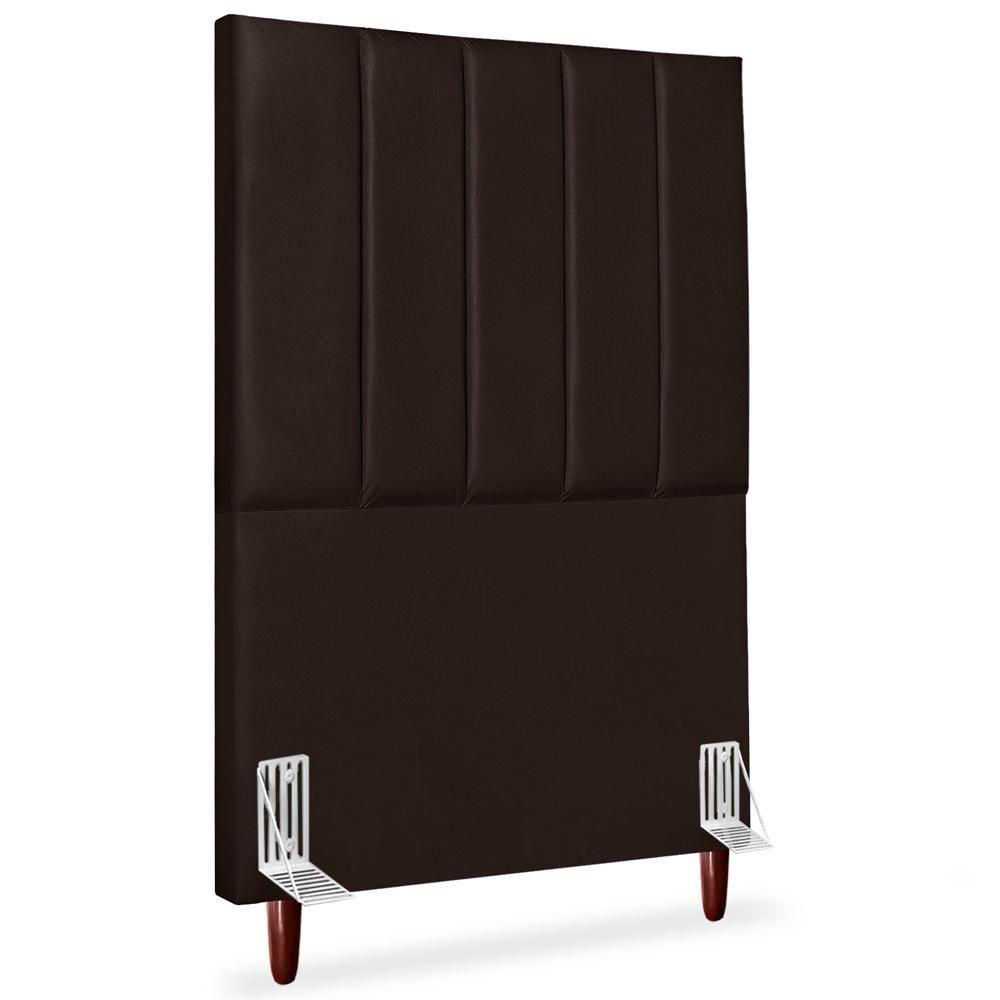 Cabeceira Solteiro 90cm Arlla Corano Marrom Rm Marrom - 1