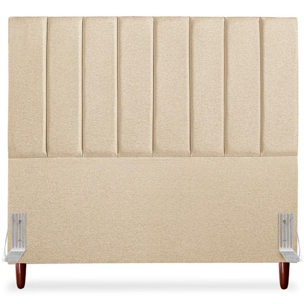 Cabeceira Queen 160cm Arlla Linho Bege Rm Bege - 3