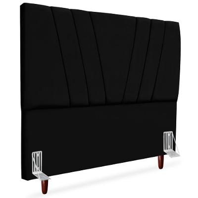 Cabeceira Queen 160cm Bell Suede Preto Rm Preto