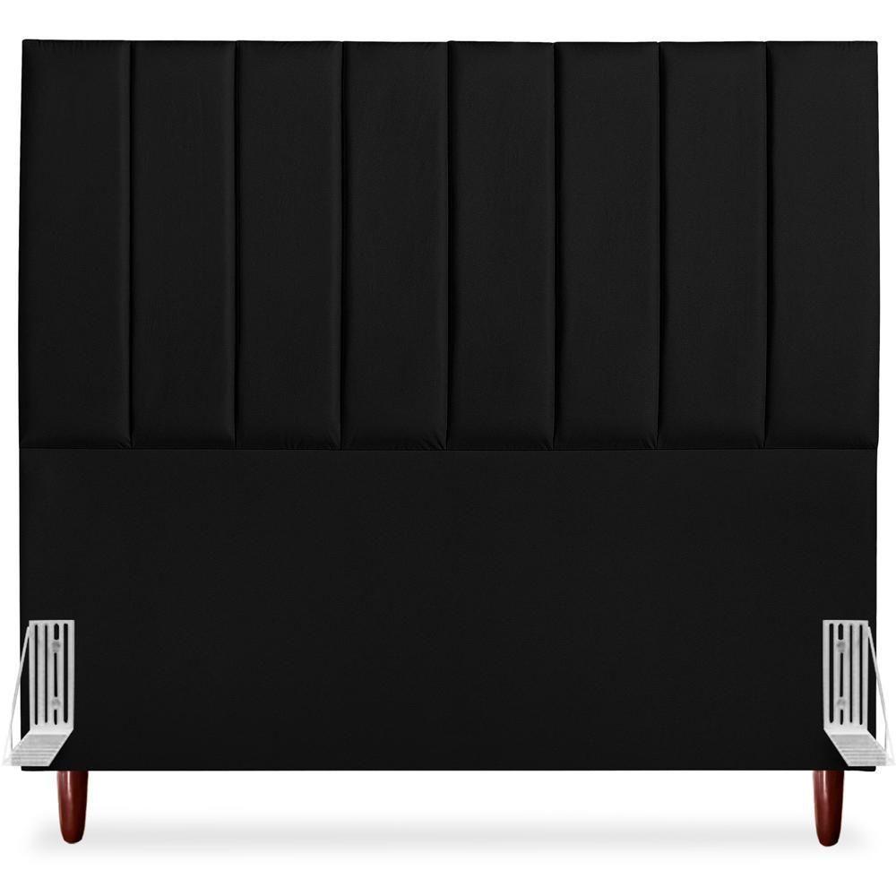 Cabeceira Casal 140cm Arlla Corano Preto Rm Preto - 3