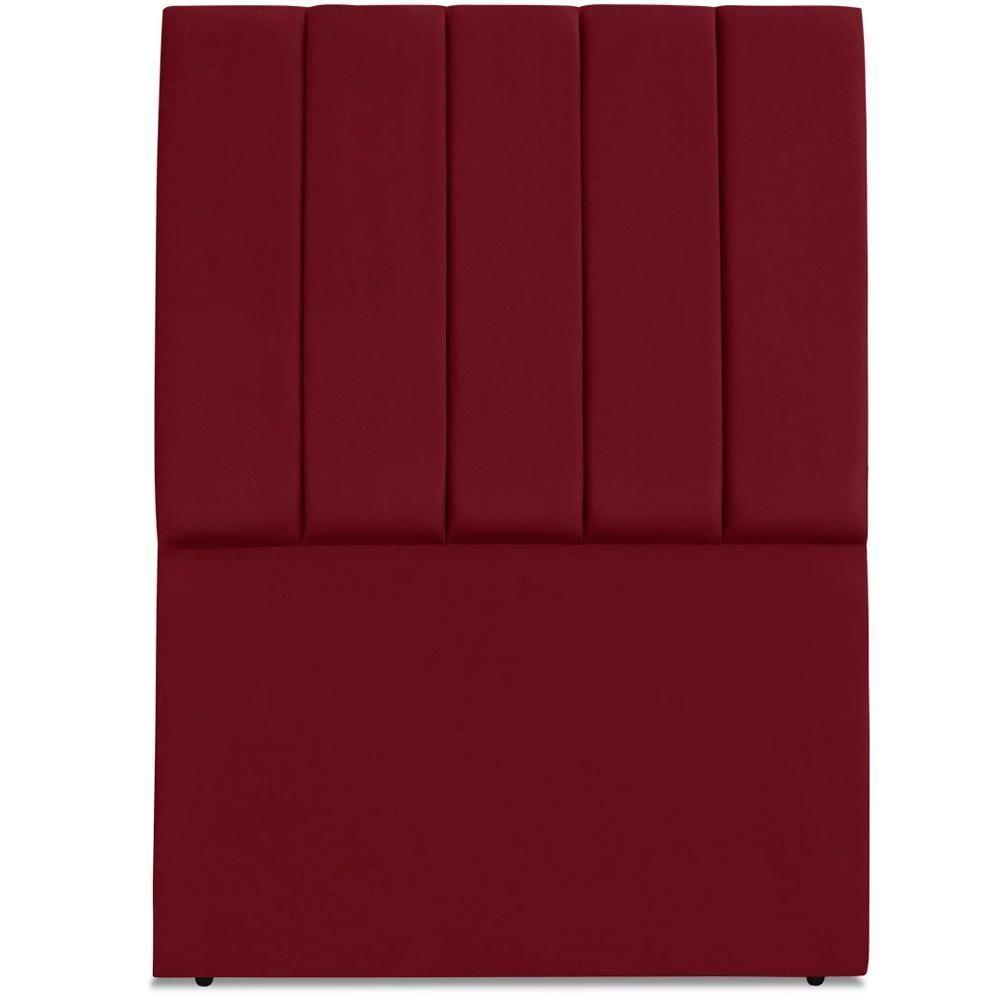 Cabeceira Solteiro 90cm Allia Suede Vinho Rm Vinho - 3