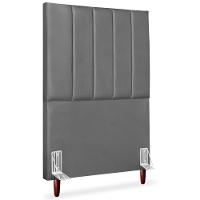 Cabeceira Solteiro 90cm Arlla Corano Cinza Rm Cinza - 1