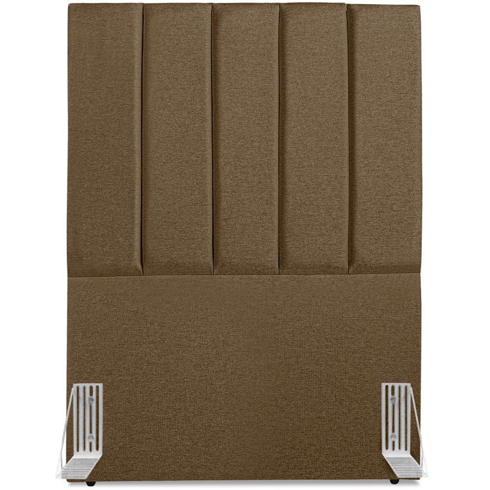 Cabeceira Solteiro 90cm Allia Linho Marrom Rm Marrom - 3