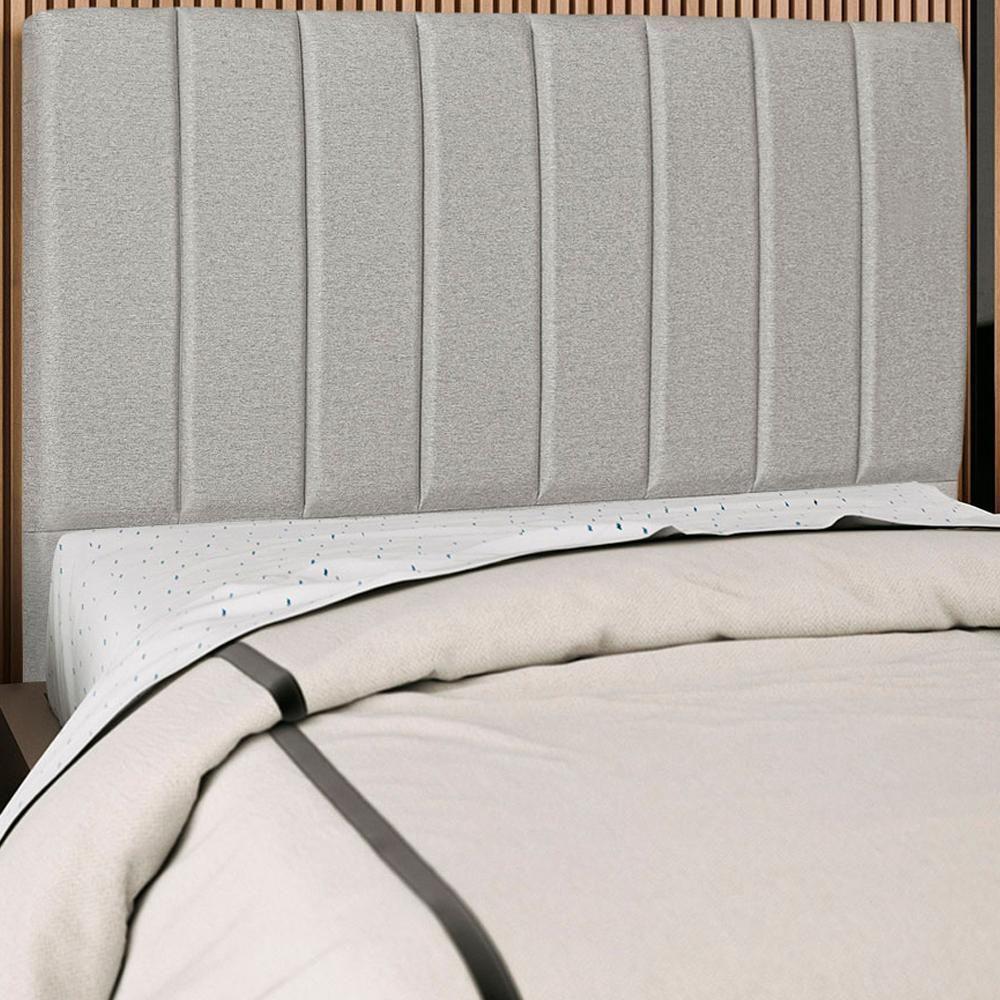Cabeceira Casal 140cm Allia Linho Cinza Rm Cinza - 3