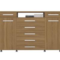 Cômoda London 7 Gavetas 2 Portas Com Rodízios 7130 Demóbile Amêndola Touch - 1