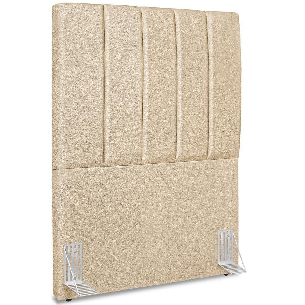 Cabeceira Solteiro 90cm Allia Linho Bege Rm Bege - 1