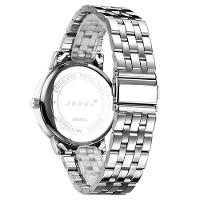 Relógio Analógico Masculino Design Esportivo Em Aço Inoxidavel à Prova D'água Prata