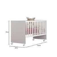 Berço Doce Sonho Com Rodízios 3540 Qmovi Branco - 4