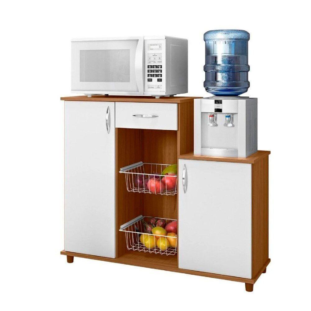 Fruteira Diva New Com 2 Portas E 1 Gaveta Notável Freijó Trend- Branco New - 3