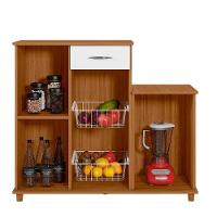 Fruteira Diva New Com 2 Portas E 1 Gaveta Notável Freijó Trend- Branco New - 5