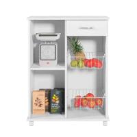 Fruteira Belize New 1 Porta E 1 Gaveta Notável Freijó Trend- Branco New