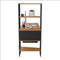 Escrivaninha Office Com Estante Integrada Nt2105 Notável Preto Tx- Freijó Trend - 3
