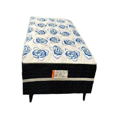 Unibox Romance Solteiro Com Molas Bonnel 88x188x44cm Topázio Azul