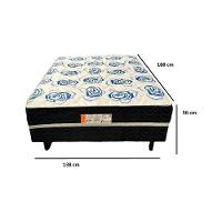 Unibox Romance Casal Com Molas Bonnel 138x188x44cm Topázio Azul - 2