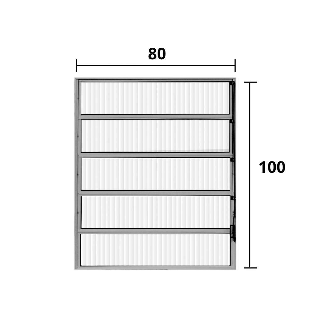 Vitro Basculante Alumínio Brilhante 80 (a) X 1.00 (l) - Hale - 3