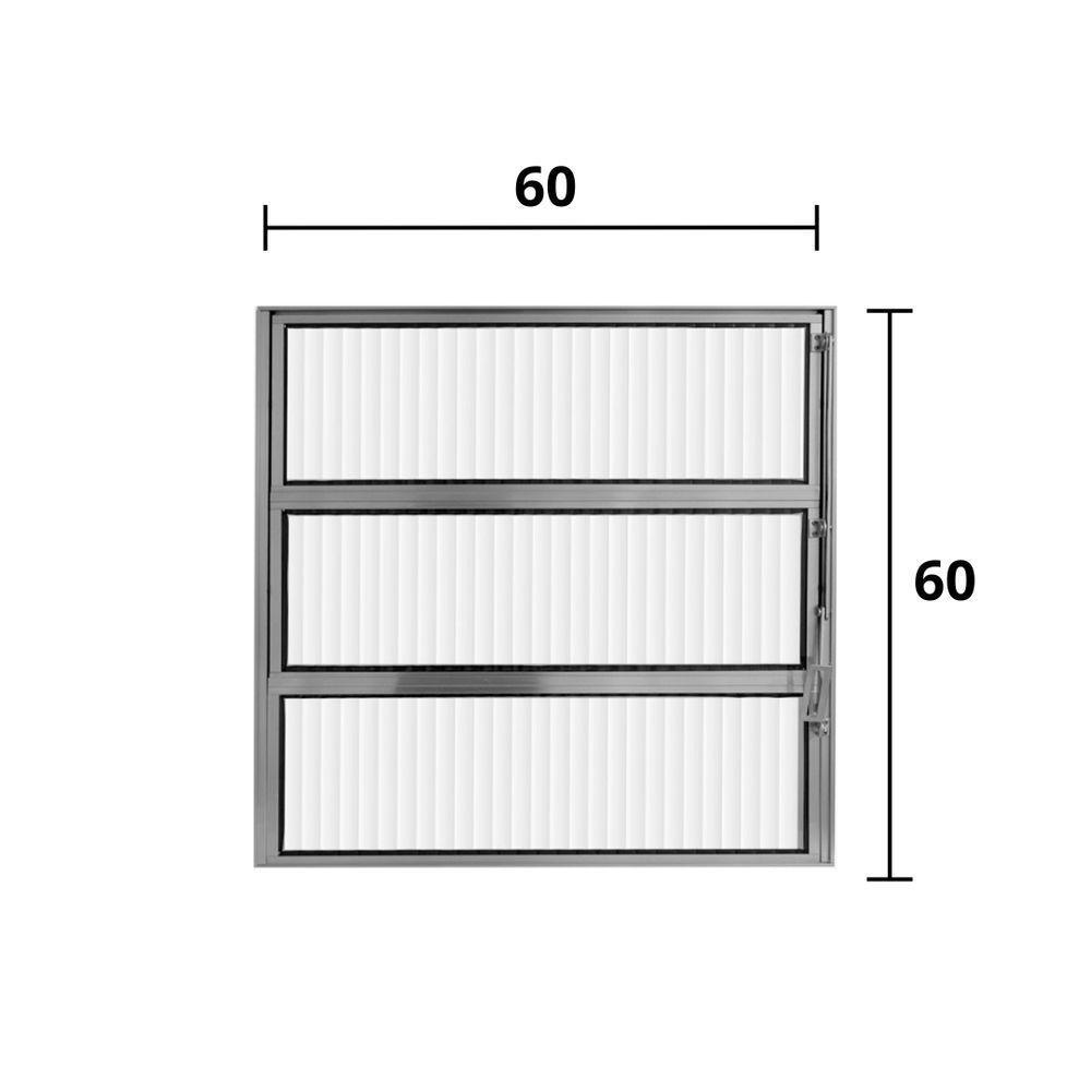 Vitro Basculante Alumínio Brilhante 60 (a) X 60 (l)- Hale - 3