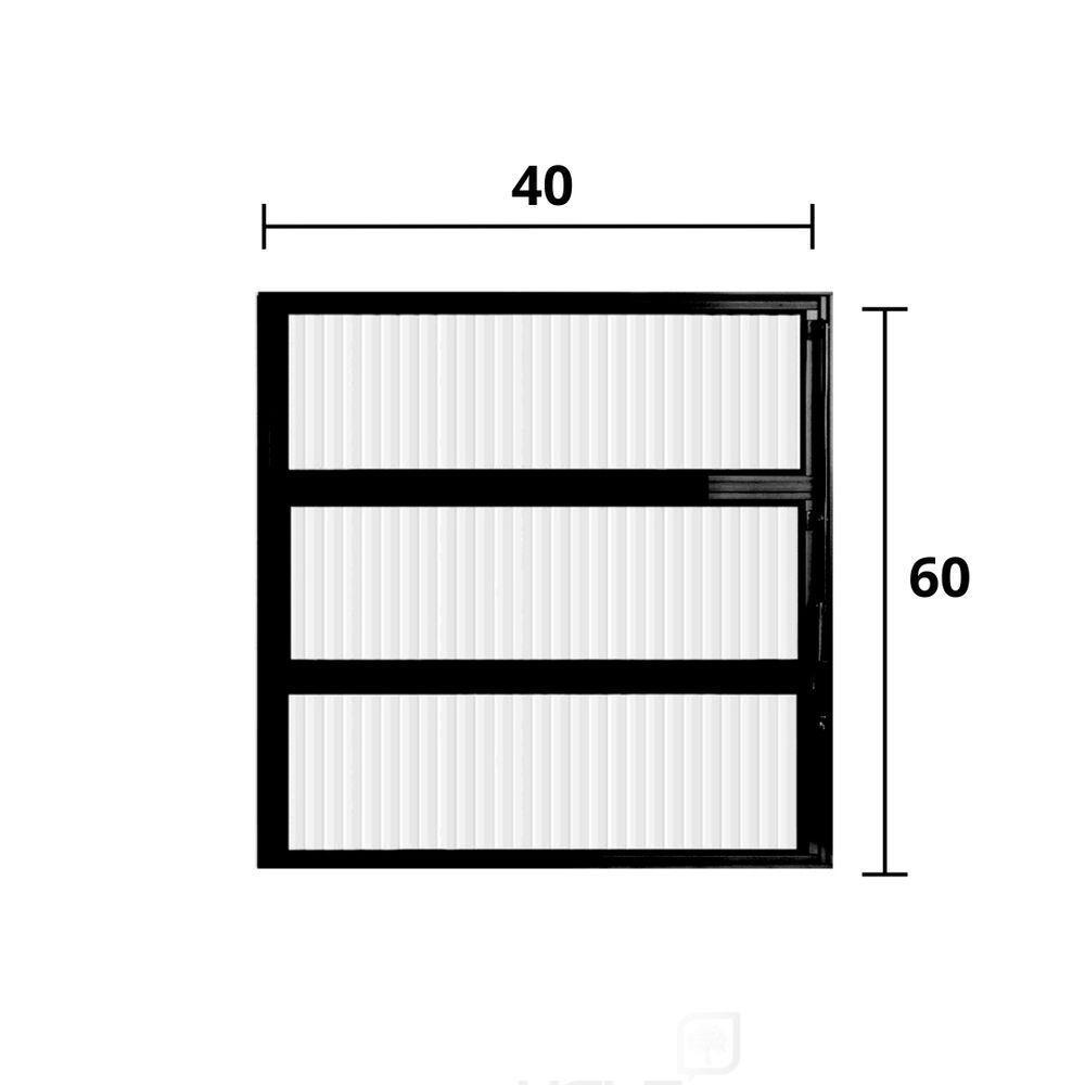 Vitro Basculante Alumínio Preto 60 (a) X 40 (l) - Hale - 3