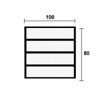 Vitro Basculante Alumínio Preto 80 (a) X 1.00 (l) - Hale - 3