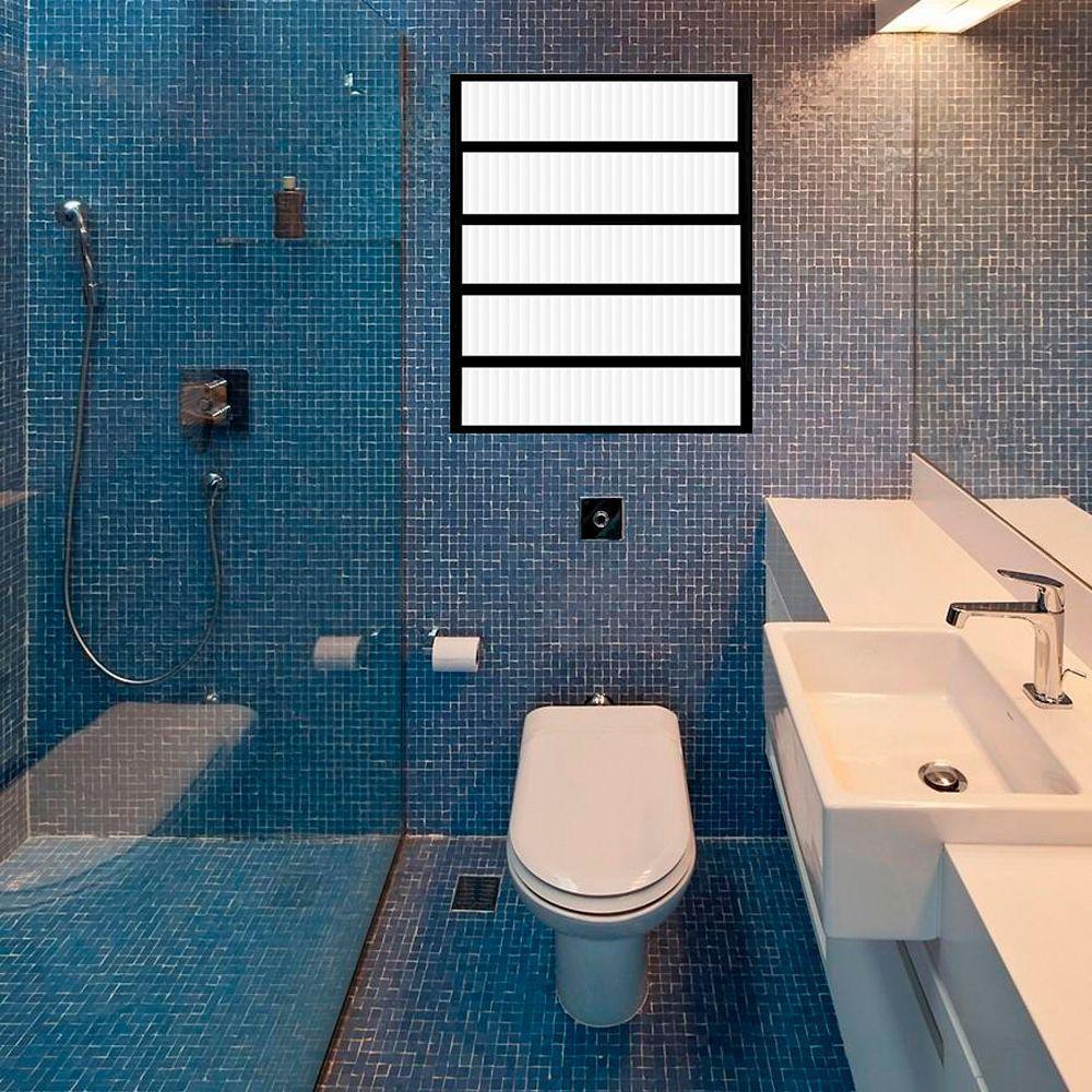 Vitro Basculante Alumínio Preto 1.00 (a) X 1.00 (l) - Hale - 2