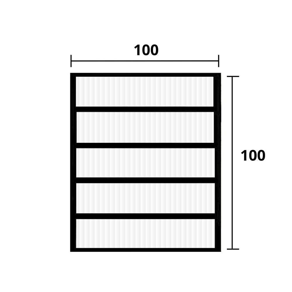 Vitro Basculante Alumínio Preto 1.00 (a) X 1.00 (l) - Hale - 3