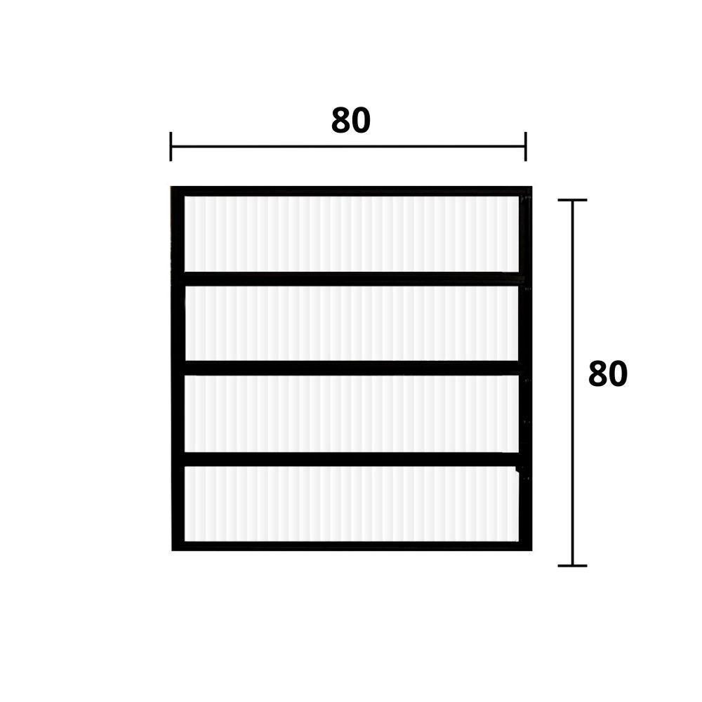 Vitro Basculante Alumínio Preto 80 (a) X 80 (l) - Hale - 3