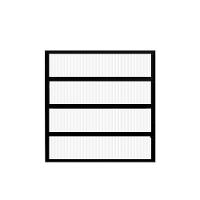 Vitro Basculante Alumínio Preto 80 (a) X 80 (l) - Hale - 1