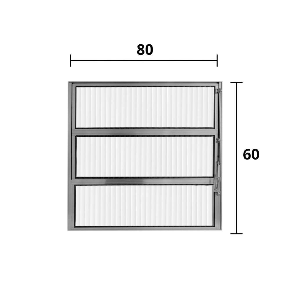 Vitro Basculante Alumínio Brilhante 60 (a) X 80 (l)- Hale - 3