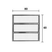 Vitro Basculante Alumínio Brilhante 60 (a) X 80 (l)- Hale - 3