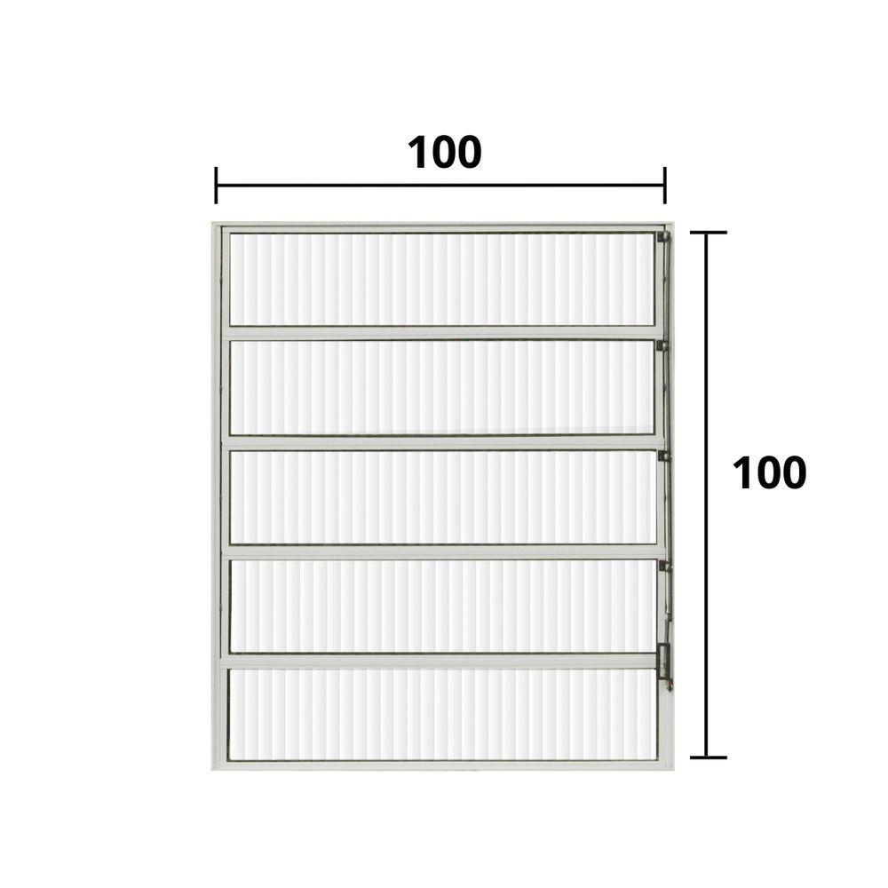 Vitro Basculante Alumínio Branco 1.00 (a) X 1.00 (l) - Hale - 3