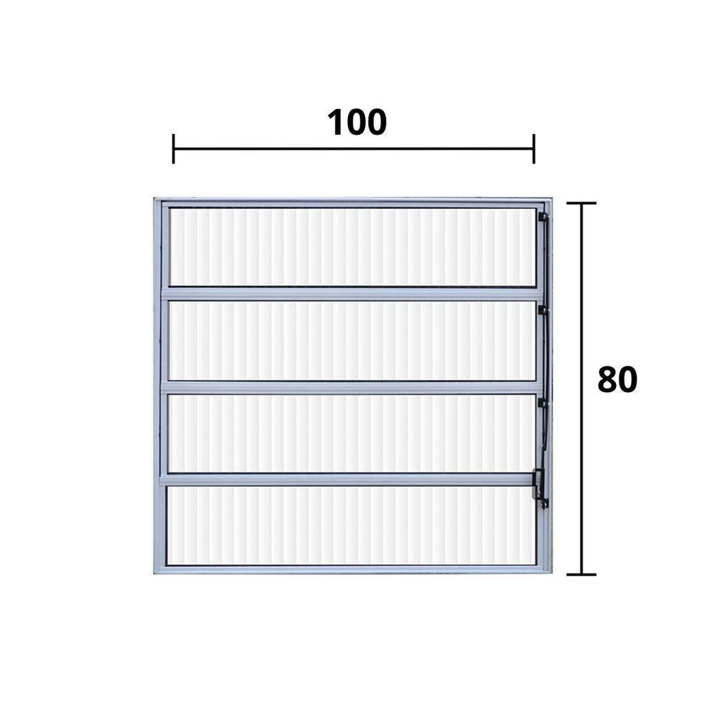 Vitro Basculante Alumínio Branco 1.00 (a) X 80 (l) - Hale - 3