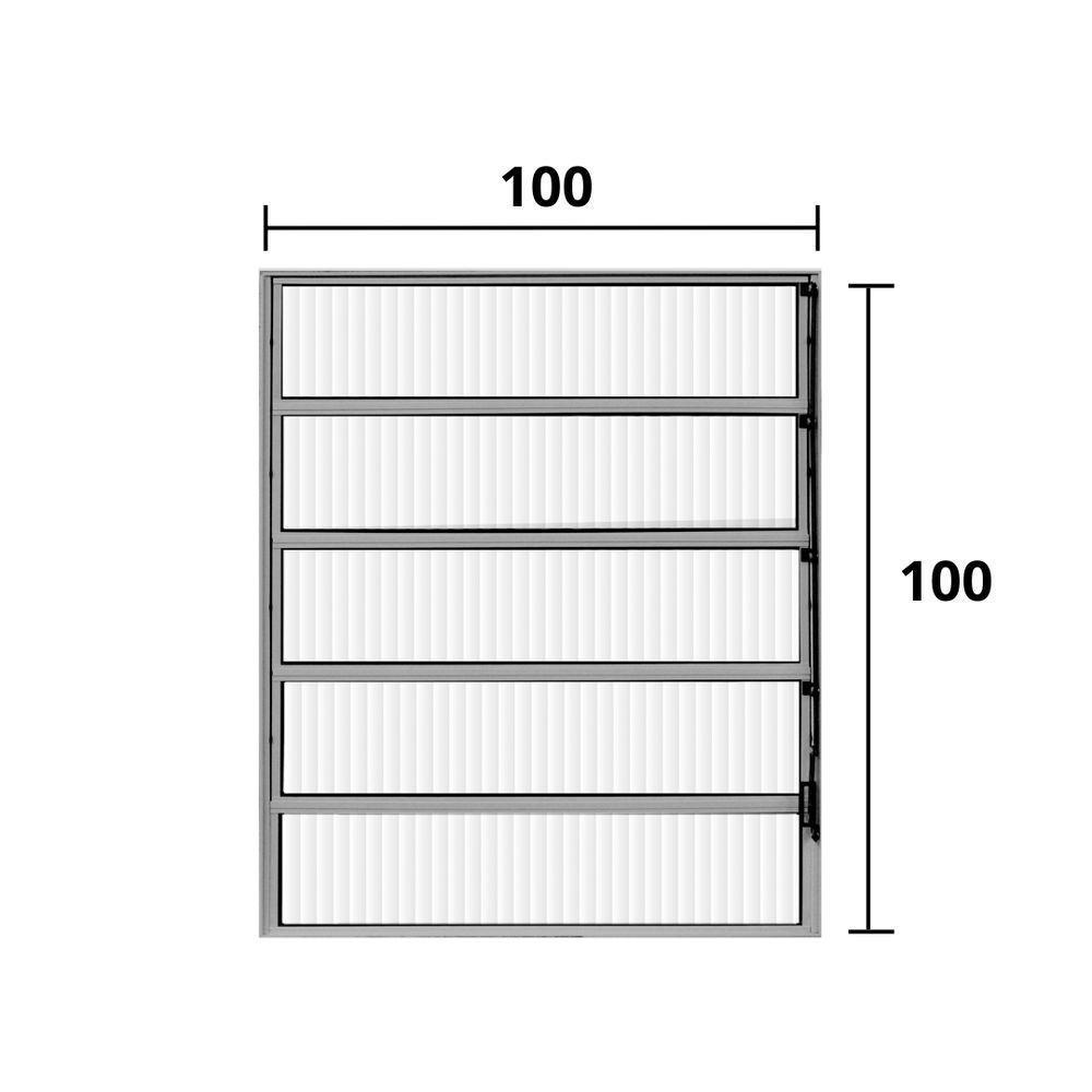 Vitro Basculante Alumínio Brilhante 1.00 (a) X 1.00 (l) - Hale - 3
