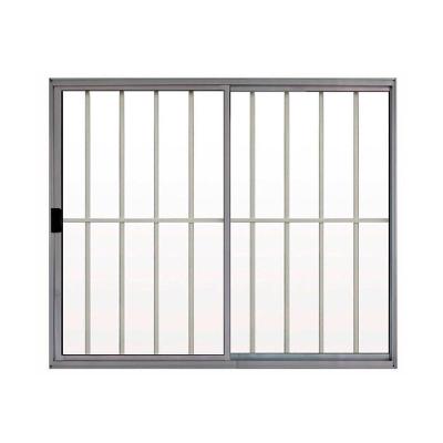 Janela 2 Folhas De Correr C/ Grade 1.00 X 1.50 Alumínio Brilhante Linha Modular - Hale