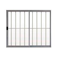 Janela 2 Folhas De Correr C/ Grade 1.00 X 1.50 Alumínio Brilhante Linha Modular - Hale - 1