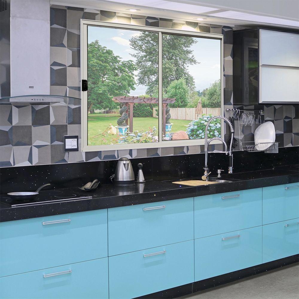 Janela 2 Folhas De Correr S/ Grade 1.00 X 1.00 Alumínio Branco Linha Modular - Hale - 3