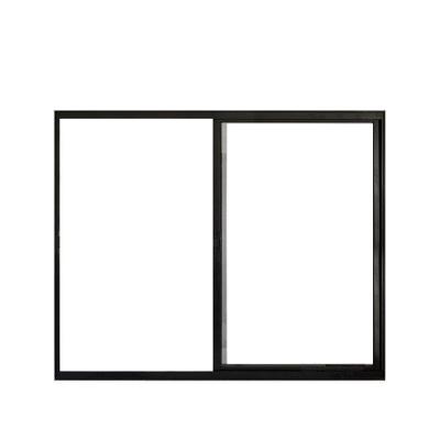 Janela 2 Folhas De Correr S/ Grade 1.00 X 1.20 Alumínio Preto Linha Modular - Hale