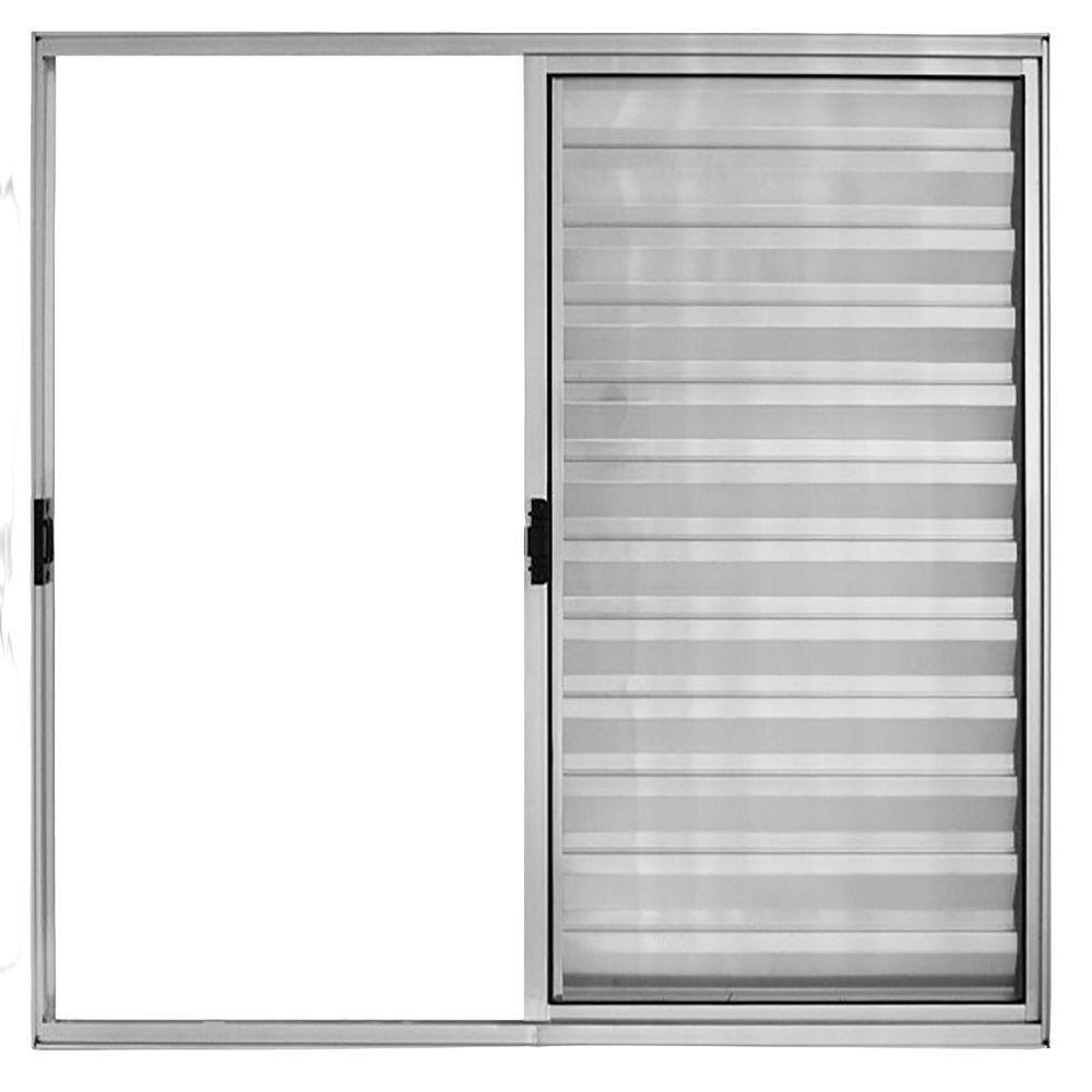 Veneziana 3 Folhas De Correr S/grade 1.00 X 1.50 Alumínio Brilhante Linha Modular - Hale - 1