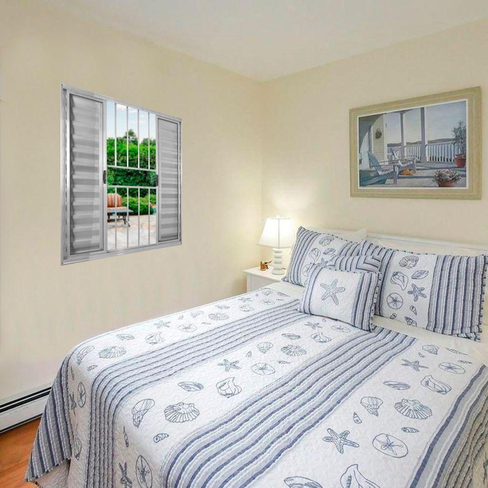 Veneziana 6 Folhas De Correr C/grade 1.00 X 1.00 Alumínio Brilhante Linha Modular - Hale - 2