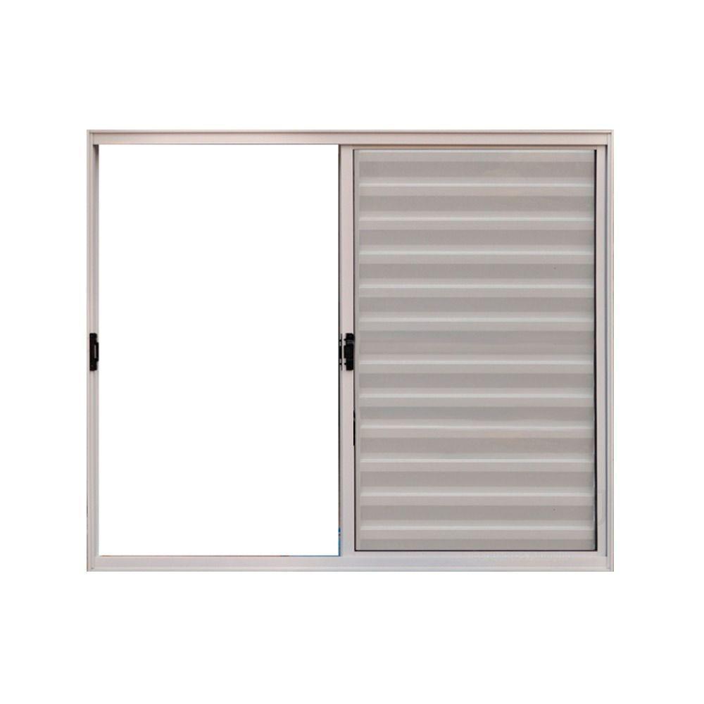 Veneziana 3 Folhas De Correr S/grade 1.00 X 1.50 Alumínio Branco Linha Modular - Hale - 1