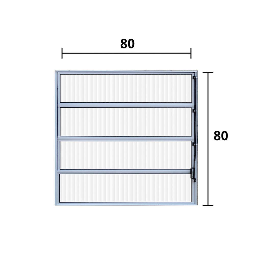 Vitro Basculante Alumínio Branco 80 (a) X 80 (l) - Hale - 3