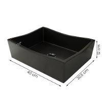 Cuba Pia Para Banheiro Retangular Atena Preto Fosco - 3